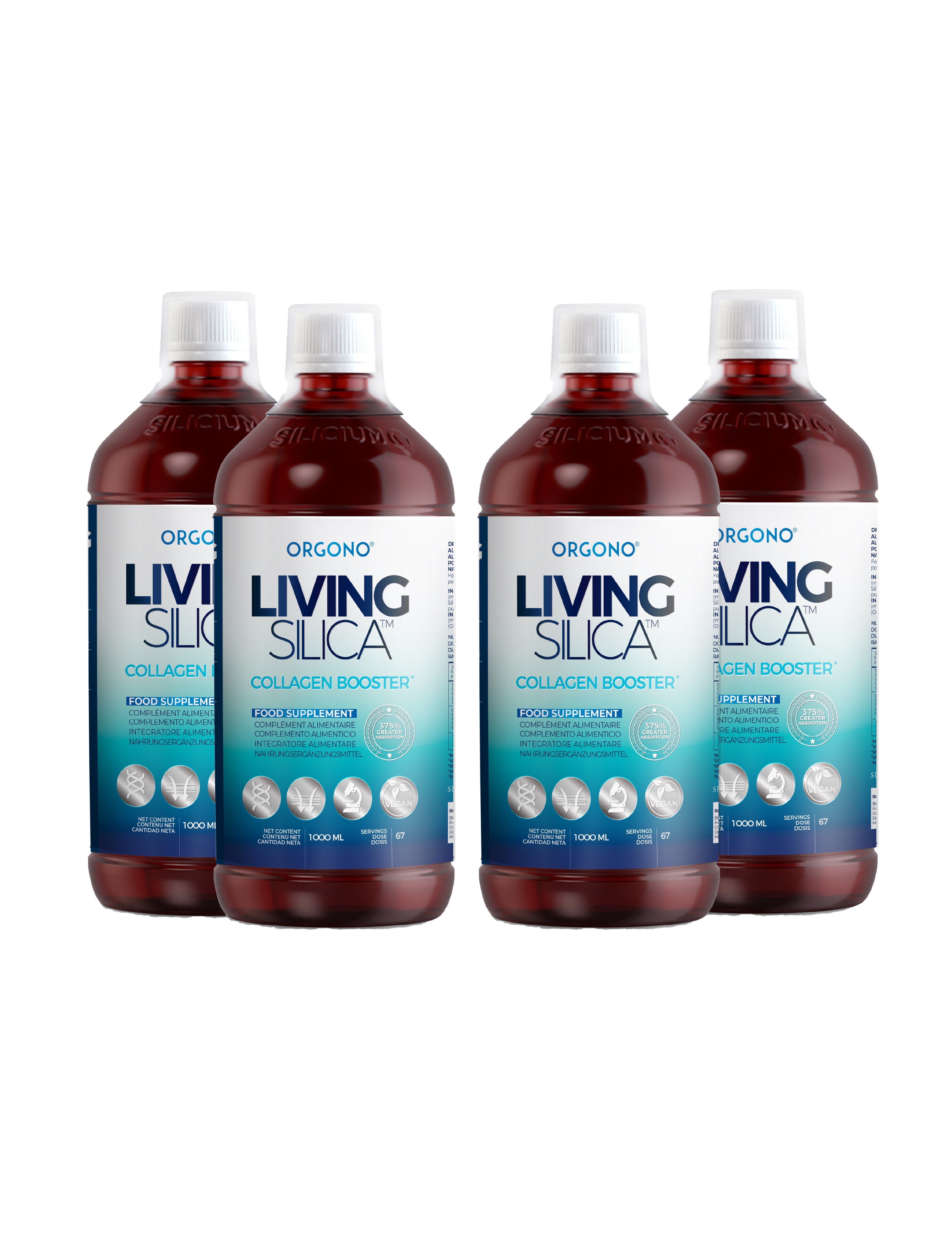 Pack x4 LIVING SILICA® Collagen Booster